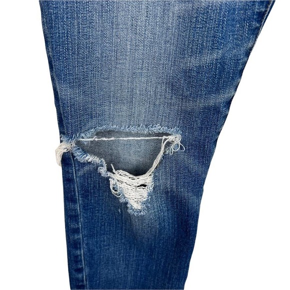 Madewell 9" High Riser Skinny Skinny Crop Jeans Sz 27 Distressed Raw Hem G1421 - Picture 10 of 11